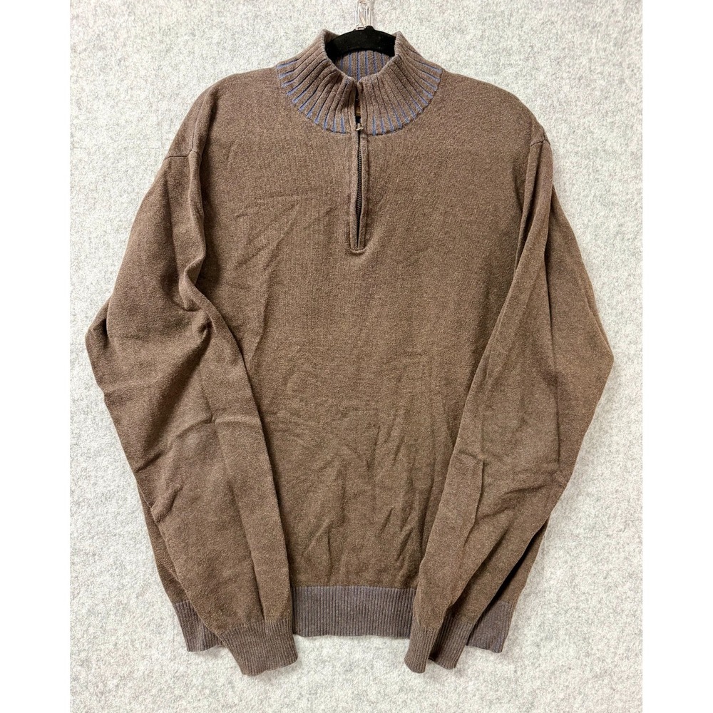 Pronto Uomo  Blue Brand  3/4 Zip Sweater Pullover Men's Size 2XLT